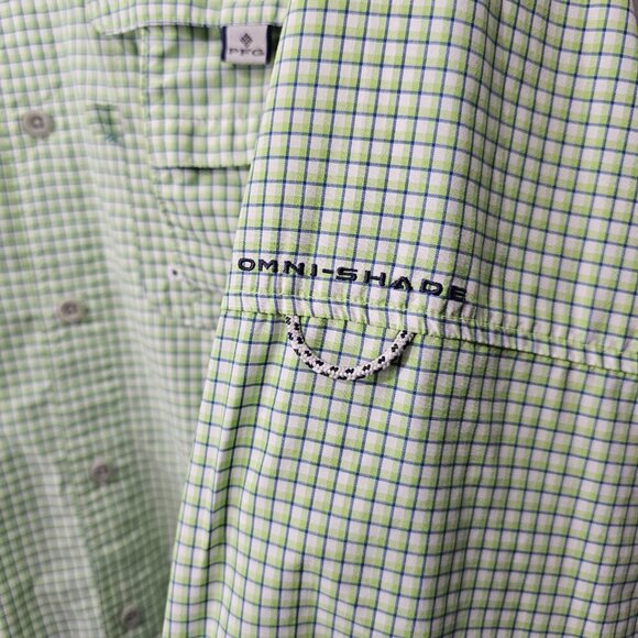 Columbia PFG Super Bahama II Gingham Checked Long Sleeve Fishing Angler Shirt - Picture 4 of 9